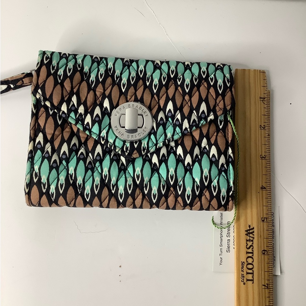 Vera Bradley Women's Patterned Sierra Stream Wristlet - Brown and Turquoise - Picture 7 of 7